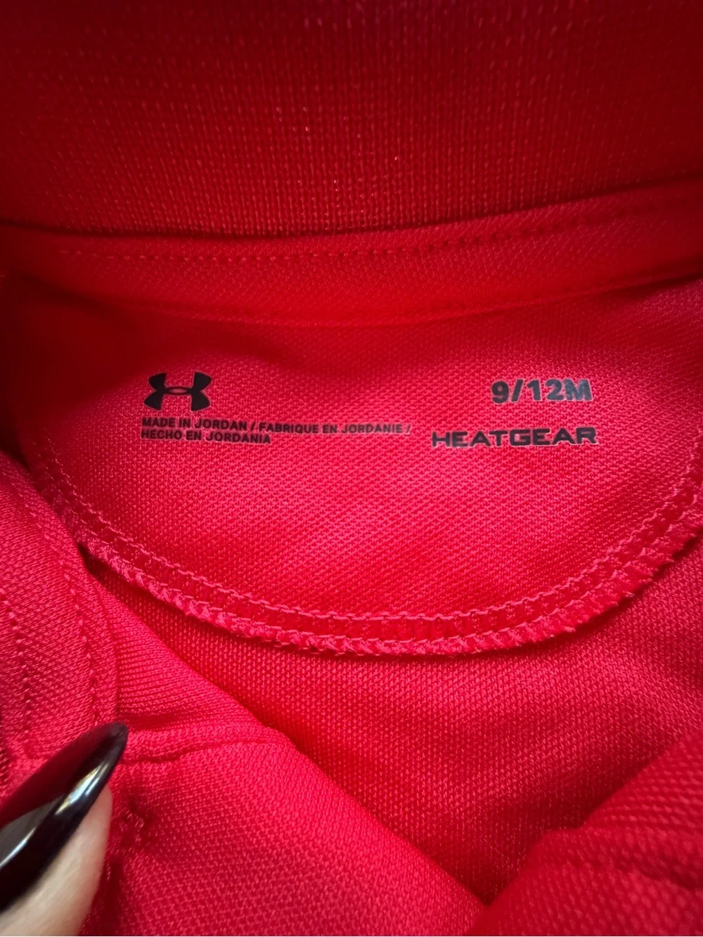 Under Armour Red Polo-Style Onesie for Kids 9-12 months